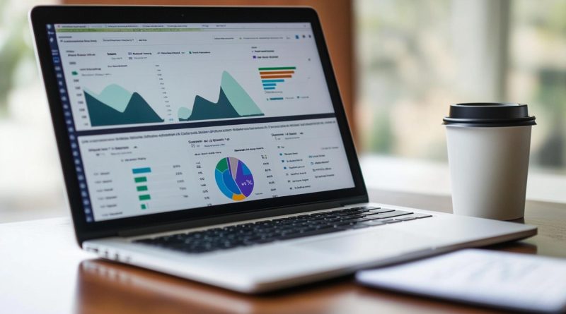 Analytics dashboard showing cross-channel budgeting and performance metrics in GA4