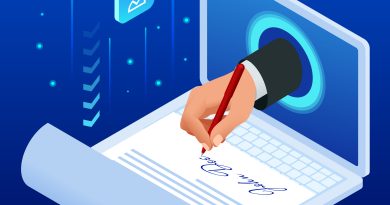 Isometric illustration of a laptop with digital signature representing AI agent authorization for cloud account provisioning