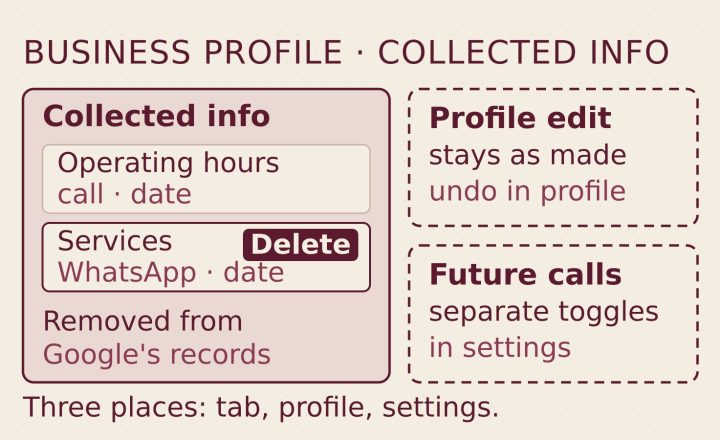 Google Announces the Business Profile Collected Info Tab: Deleting a Note Won’t Undo the Edit